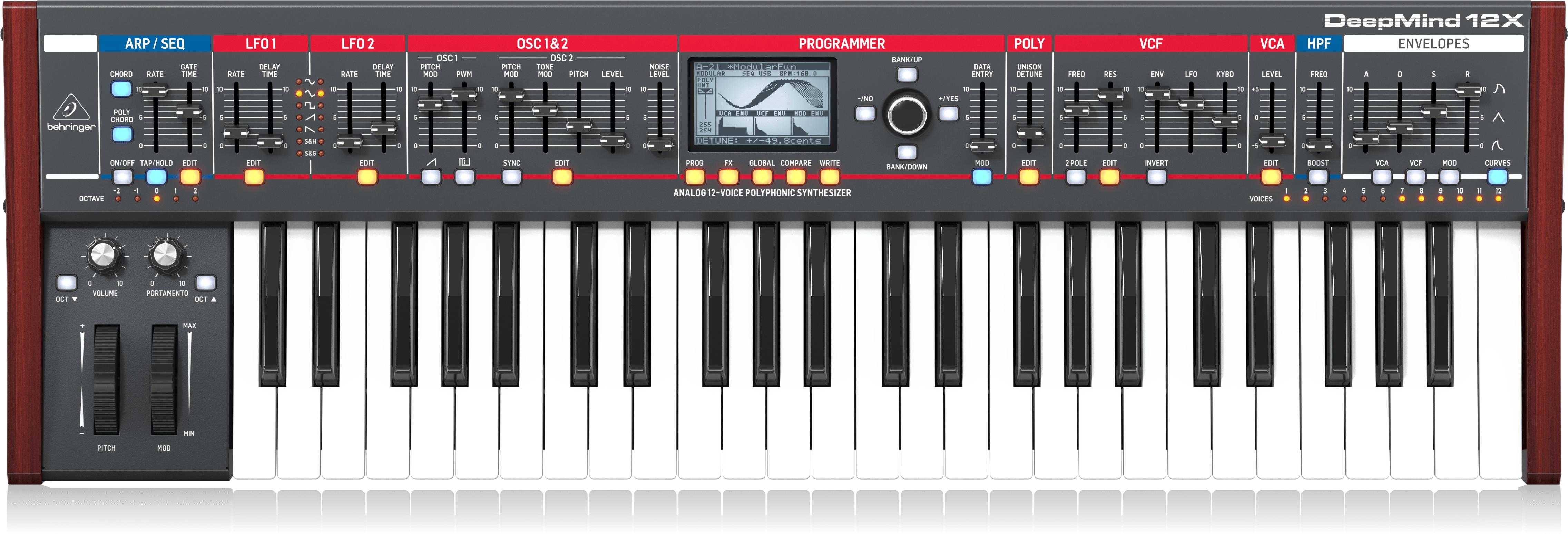 Behringer Deepmind 12 アナログシンセサイザー　ケース付き Behringer DeepMind 12X Synthesiser - Andertons Music Co